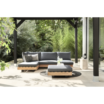 KARWEI loek module hocker light teak hout