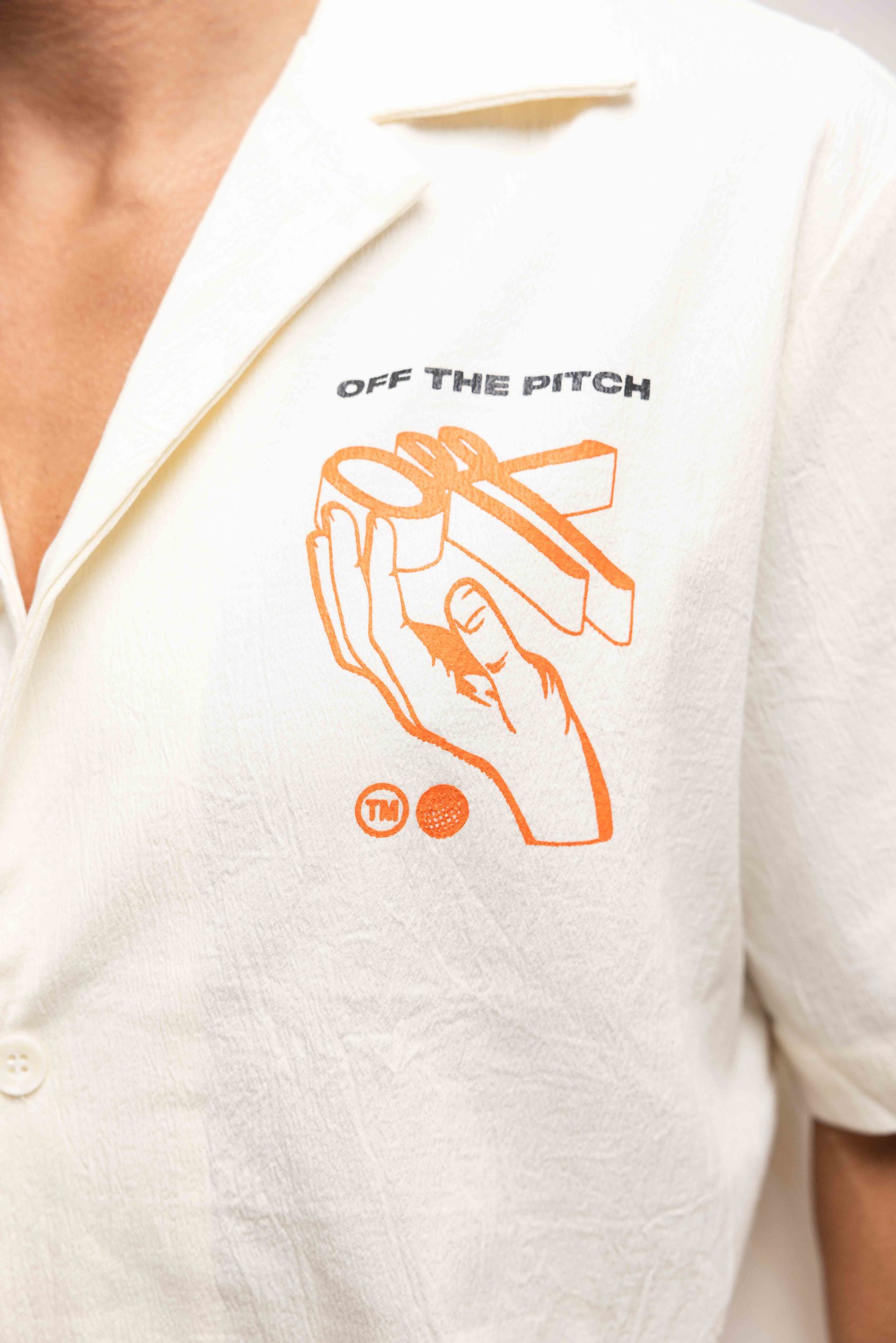 Off The Pitch Spartan Shirt Heren Gebroken Wit
