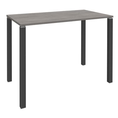 Table Lounge - L120xH105xP60 cm - 4 Pieds carbone - plateau imitation chêne gris