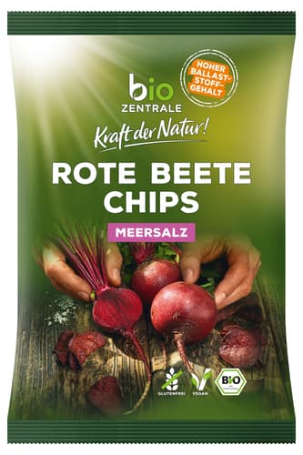 BIOZENTRALE BIO Rote Beete Chips Meersalz