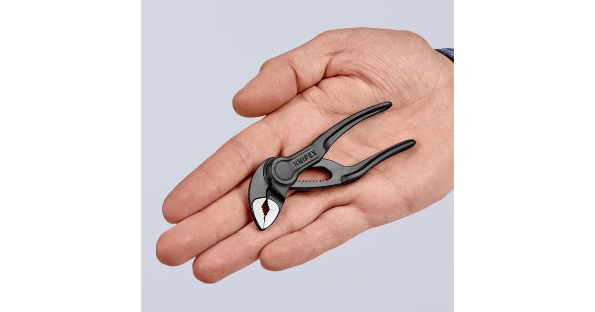 KNIPEXWaterpomptang Cobra XS 87 00 100 zweedse- / waterpomp-tang  (Zwart, Detailverstelling met 11 stelposities)