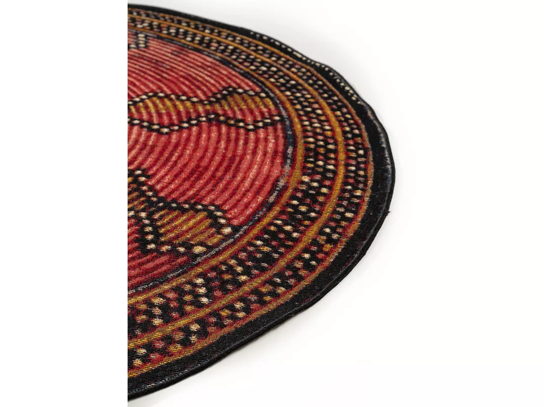 Tapis d'extérieur & intérieur rond Artis Rouge ø 160 cm rond