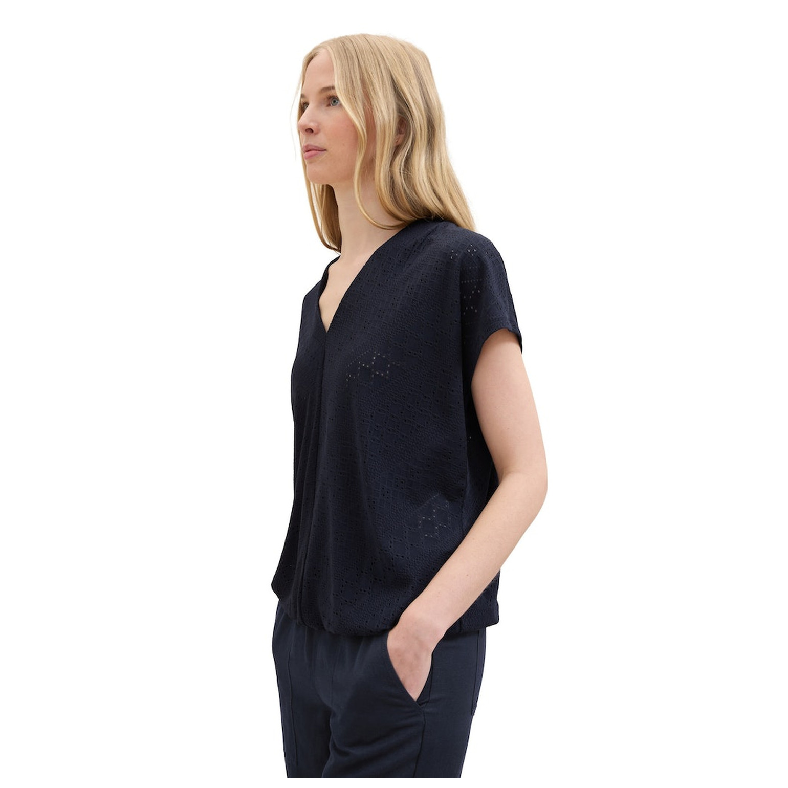 Tom Tailor T-shirt ajour v-neck