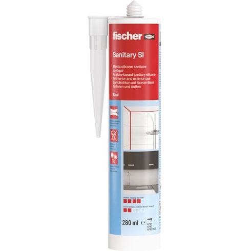 Mastic silicone - sanitaire - 280 mL - blanc