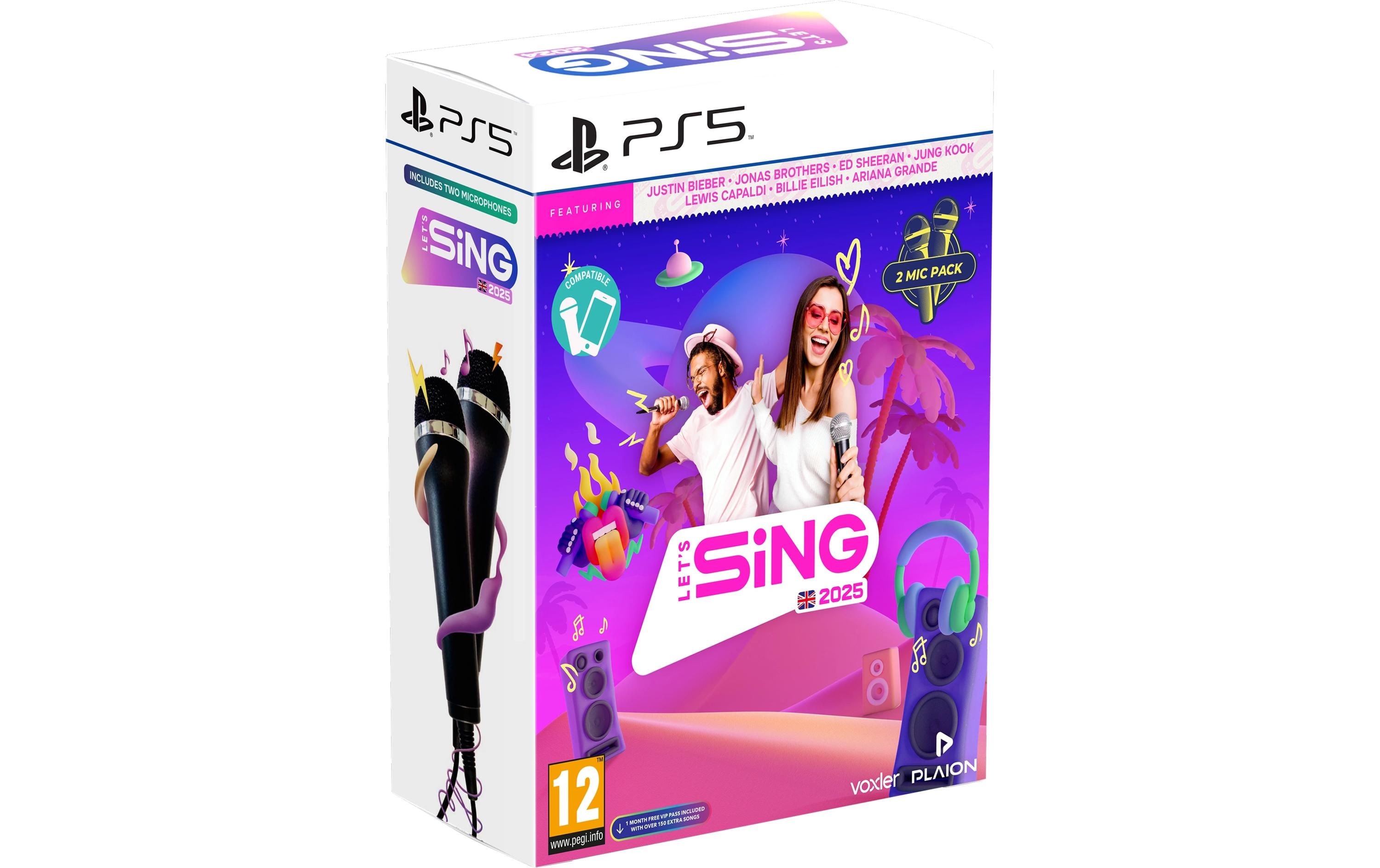 Let's Sing 2025 International Version + 2 MicsAnspruchsvolles Karaoke-Spiel für die PlayStation 5