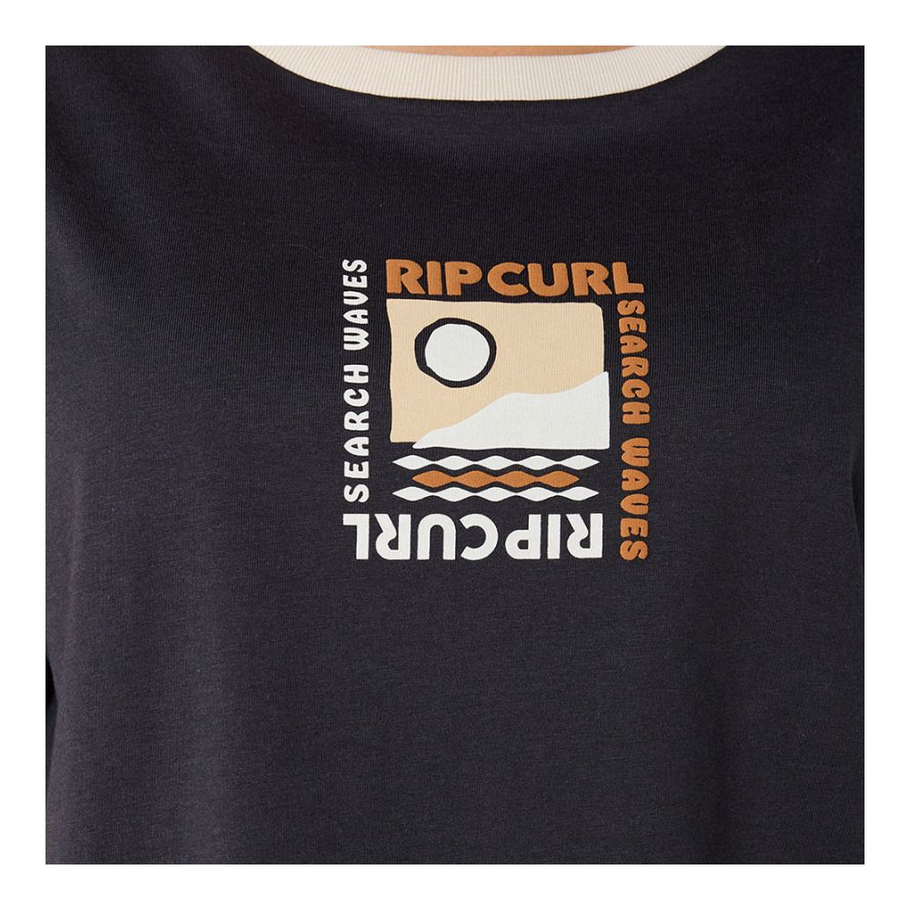 Rip Curl COLOR BLOCK CROP - Tee-shirt Femme phantom