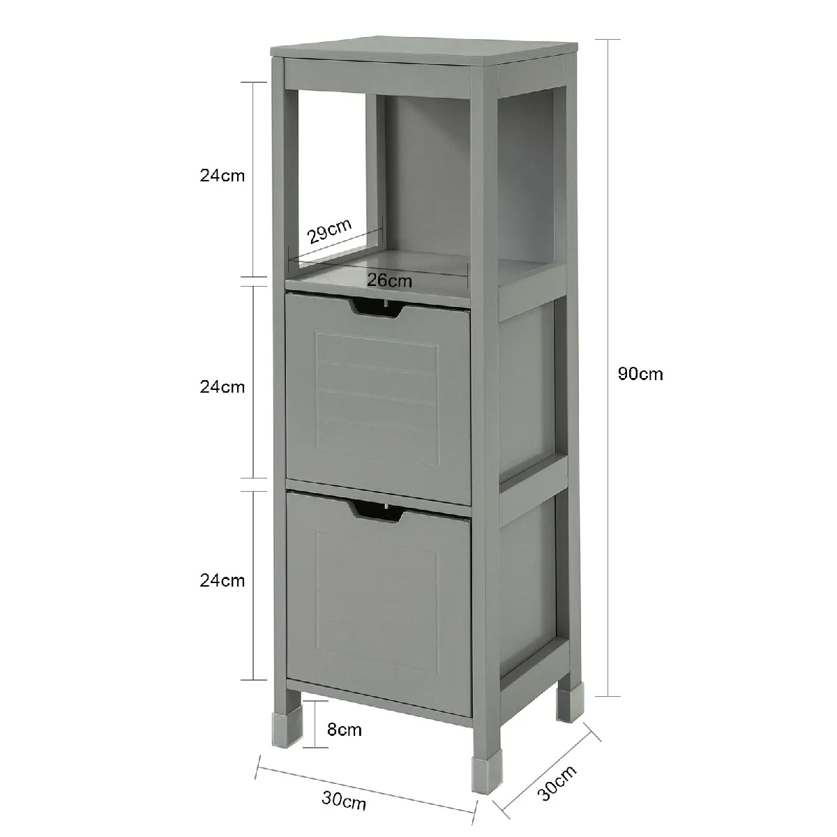SoBuy FRG127-SG Demi-colonne salle de bain