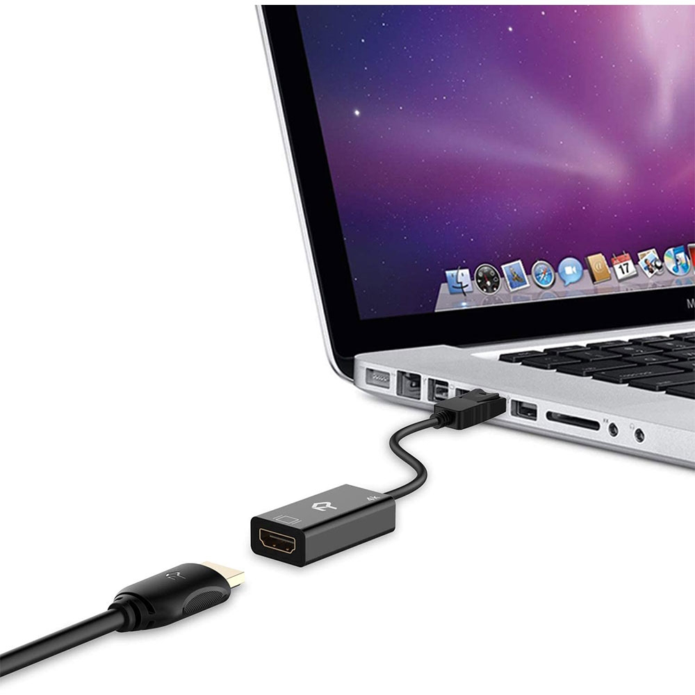 (23cm) DisplayPort DP auf 4K HDMI Verbindungskabel Adapter für PC / Computer - Schwarz