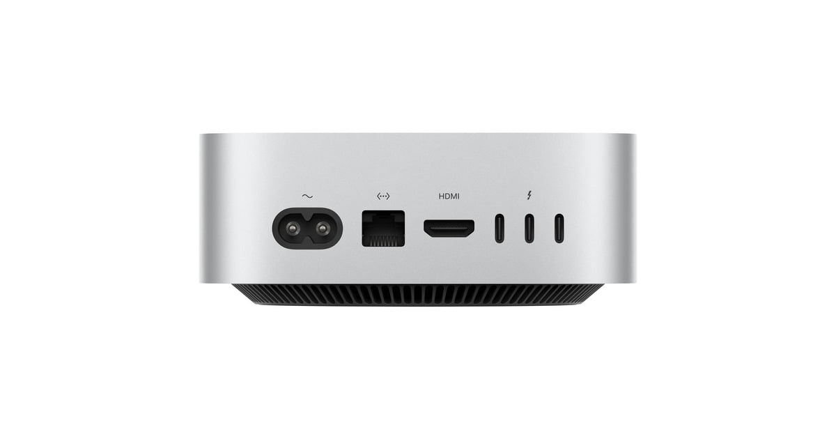 AppleMac Mini (2024) mini-pc  (Zilver | M4 10 Core | M4 10-Core GPU  | 16 GB | 512 GB SSD)