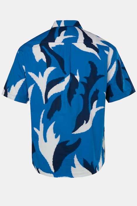 Hemd, Halbarm, Allover-Print, Buttondown-Kragen, Modern Fit, bis 8 XL