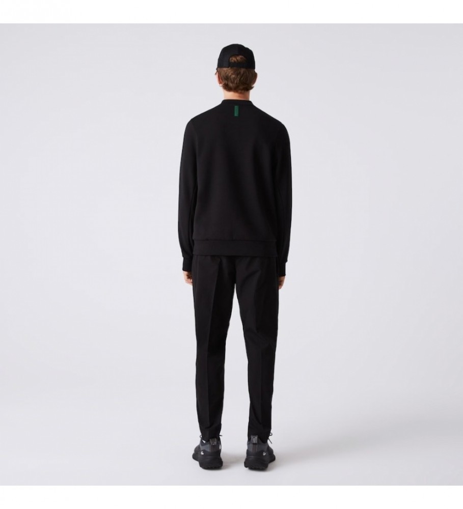 Moletom Lacoste preto com bolso canguru