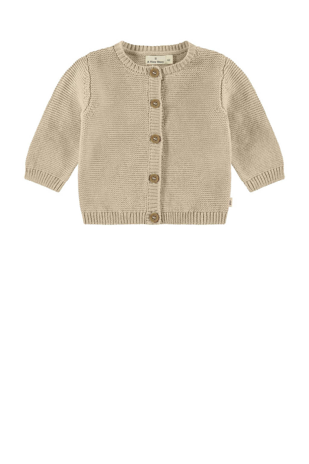 A Tiny Story baby gebreid vest beige