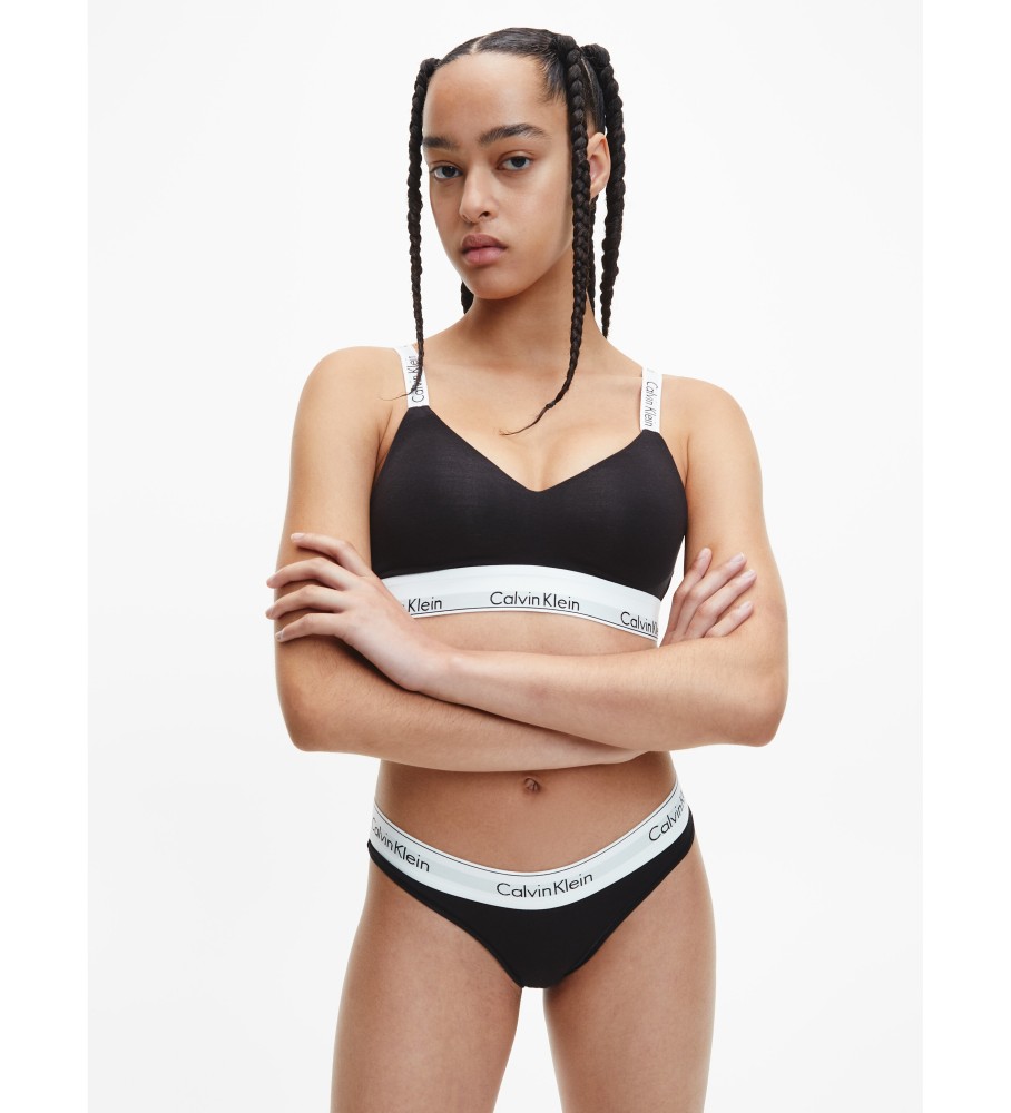 Calcinha brasileira Calvin Klein Modern Cotton, preta