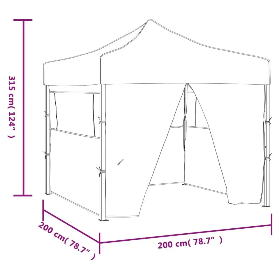 vidaXL - Partytent - Antraciet - Stof