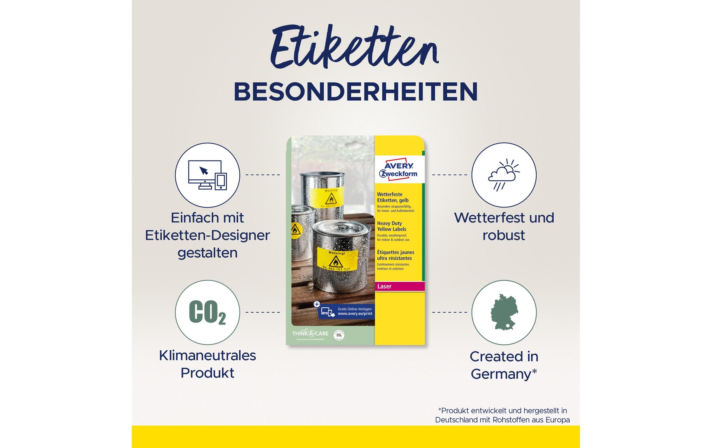 Runde Etiketten L6128-20 Ø 30 mmWetterfeste Permanent-Etiketten