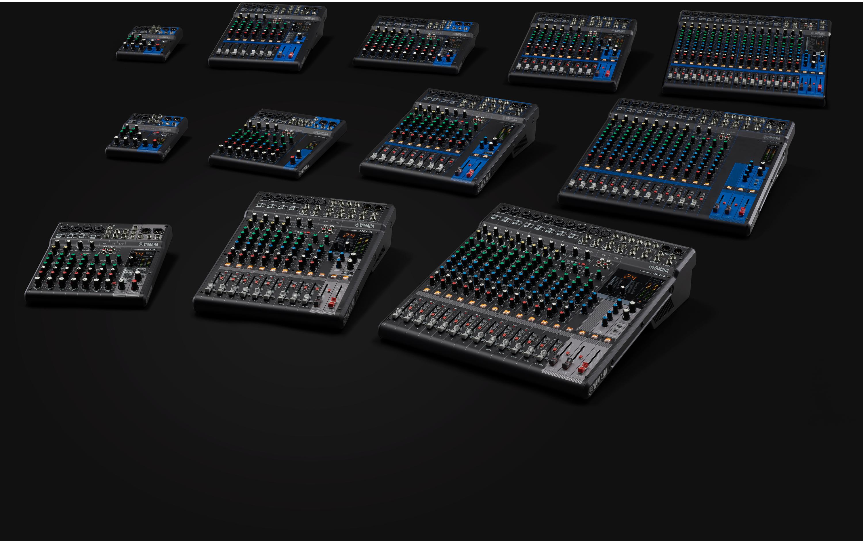 Mischpult MG12X – 12-Kanal, analog<br>10-Kanal-Analogmixer mit Effektsektion