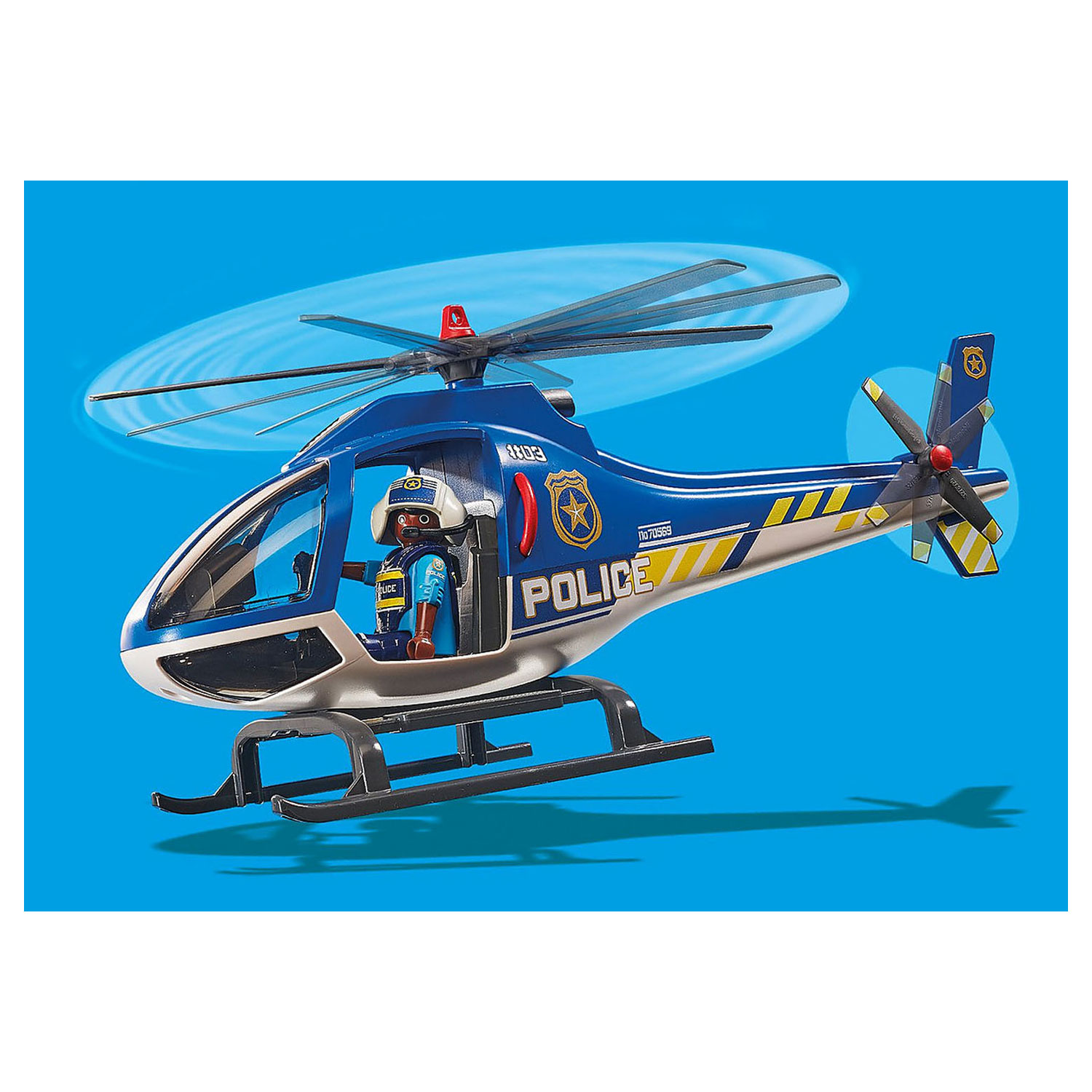 Playmobil City Action Politiehelikopter - Parachute Achtervolging - 70569