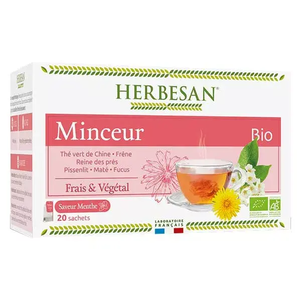 Herbesan Organic Slimming Infusion, sabor menta nº 6 - 20 sachês