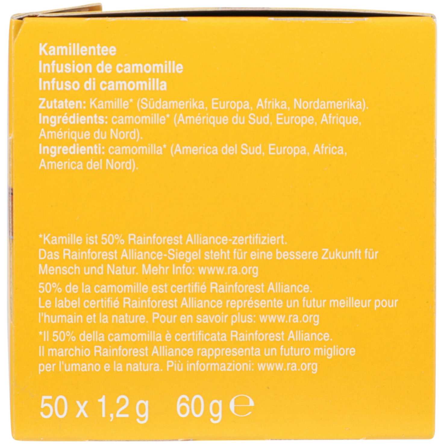 Prix Garantie Tee Kamillen 50 Beutel