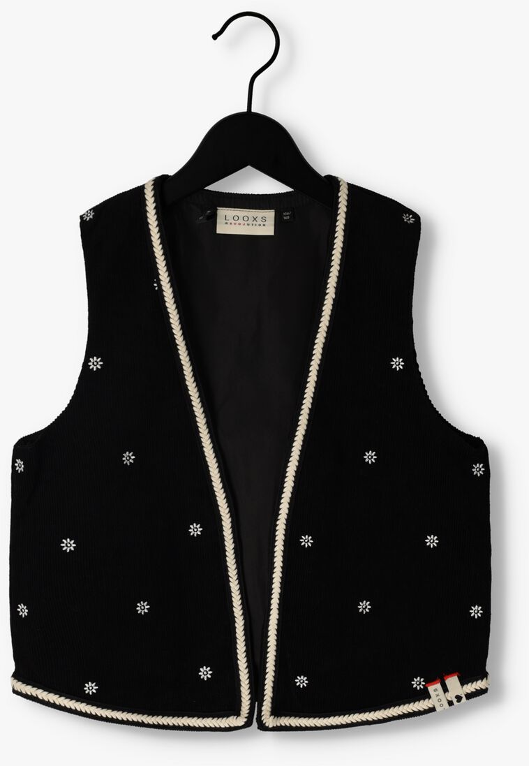 LOOXS zwarte looxs gilet 10sixteen cable knitted gilet