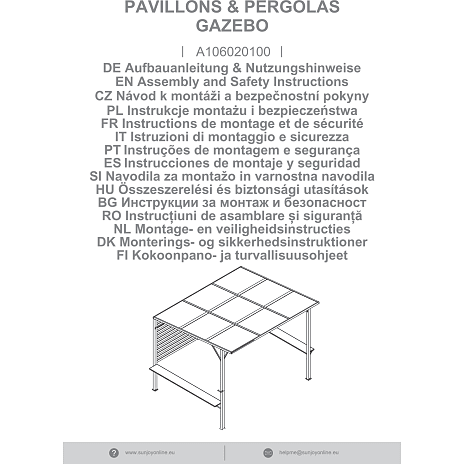 Spabad pergola denali - 252cm x 282cm