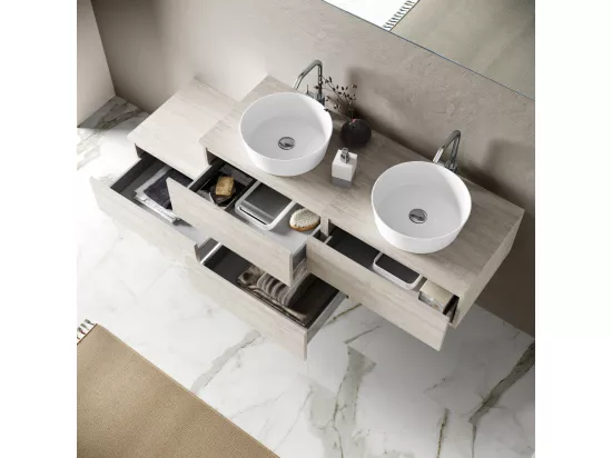 Ensemble de salle de bain double vasque 9 pièces ASTRA sherwood