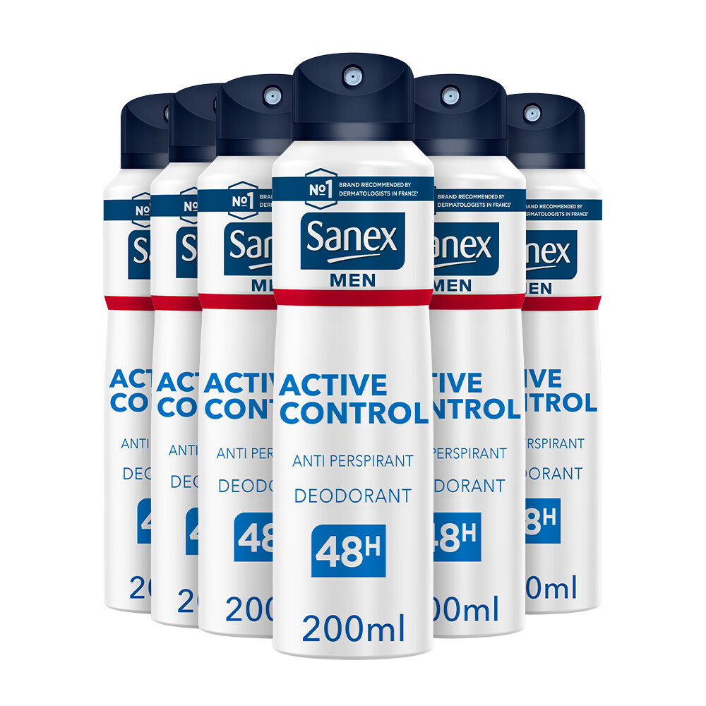 6x Sanex Deodorant Spray Men Active Control200 ml