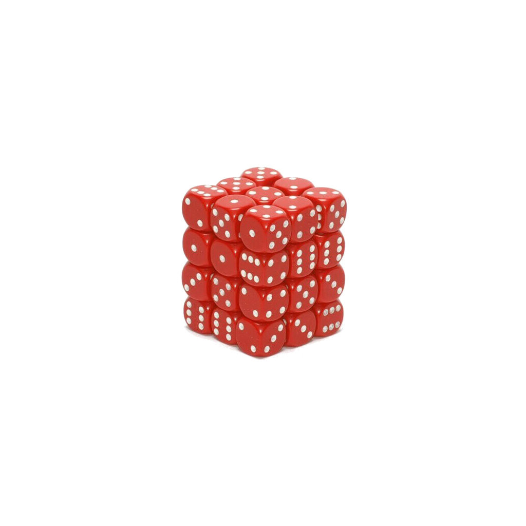 Set de 36 Dés 6 Opaque - Rouge (Chessex 25804)