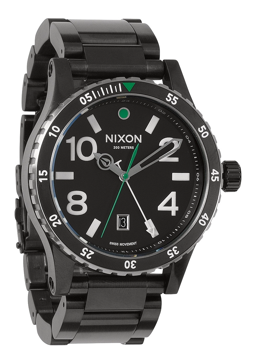 Nixon The Diplomat SS Black / Silver / Green A2771421
