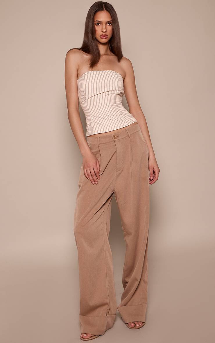 Gris Pierre Haut Bandeau Tissé À Rayures
