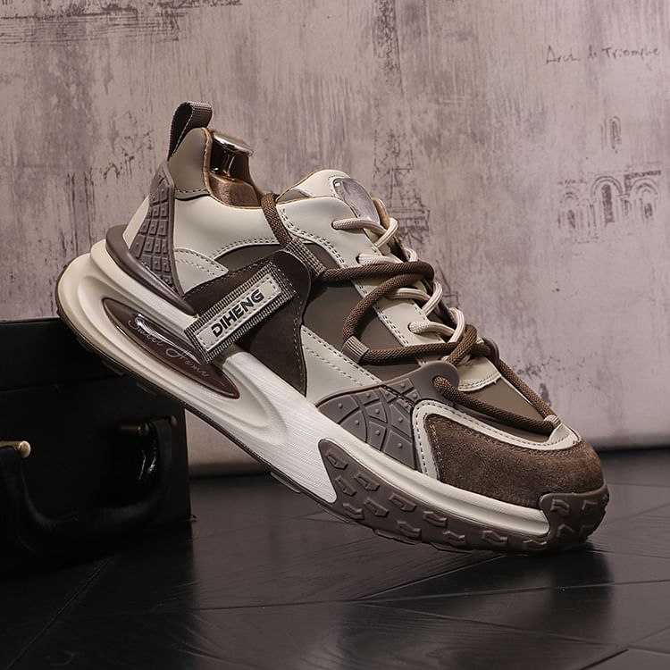 Mr Ozera - Tweekleurige platform sneakers