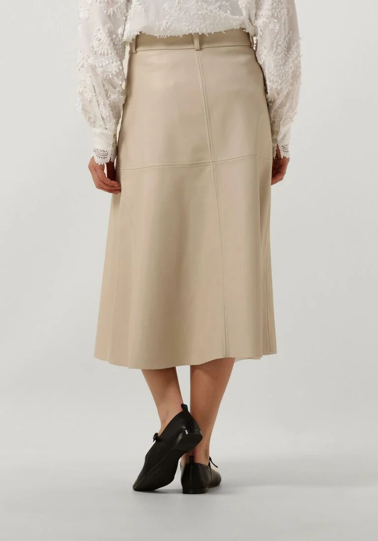 BRUUNS BAZAAR creme bruuns bazaar midirok vegani imma skirt