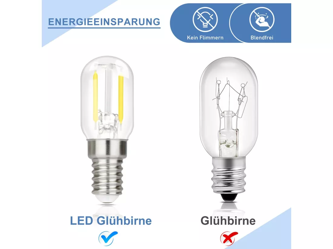 NETTLIFE Lot de 4 ampoules LED E14 blanc chaud : lampes vintage T22 2W rétro Edison à douille 2700K économie d'énergie