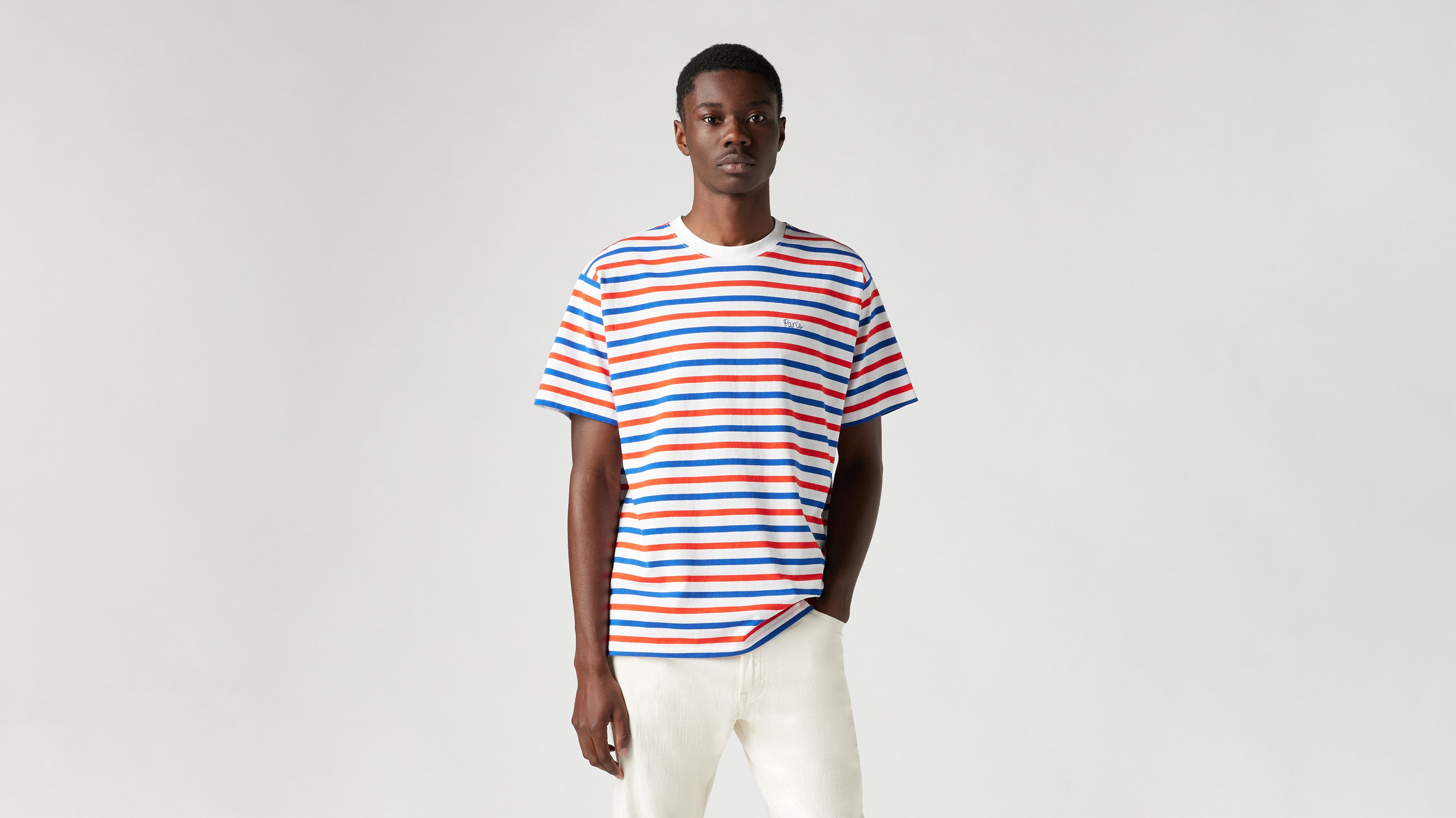 Levi's® Red Tab™ T-shirt vintage - Elysees White + Jersey - Bleu
