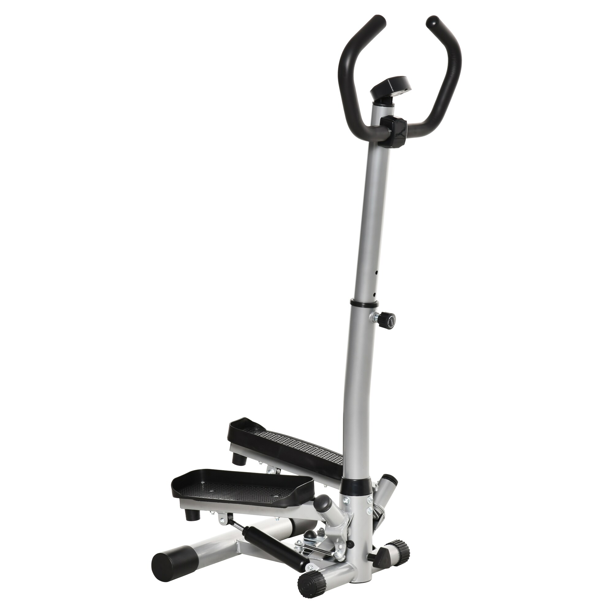HOMCOM Stepper mit LCD-Bildschirm und einstellbare Geschwindigkeit grau 55L x 53B x 118-128H cm