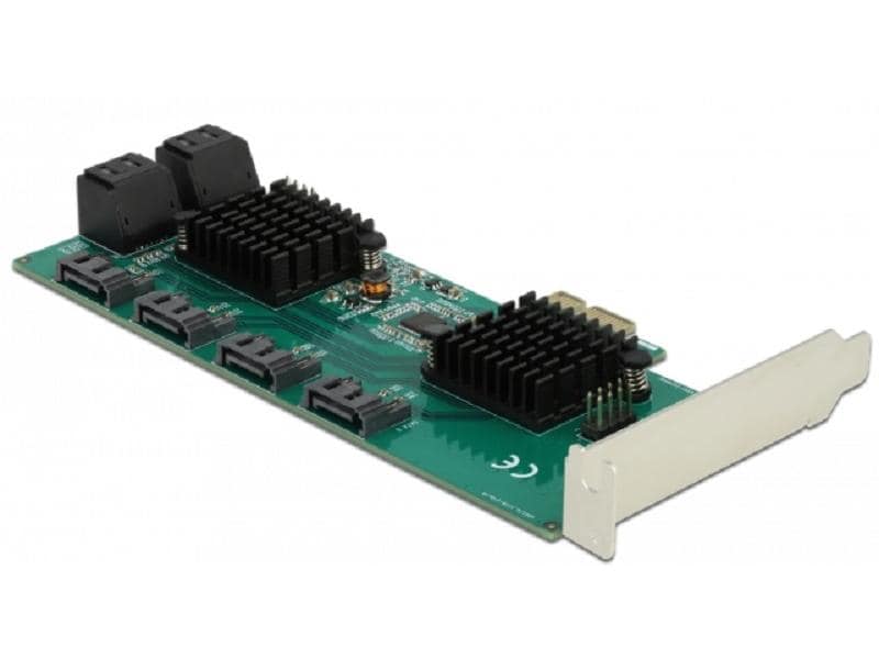 Delock SATA-Controller 8 Port SATA PCIe-Schnittstellenkarte mit 8x 2 Pin Pfostensteckern