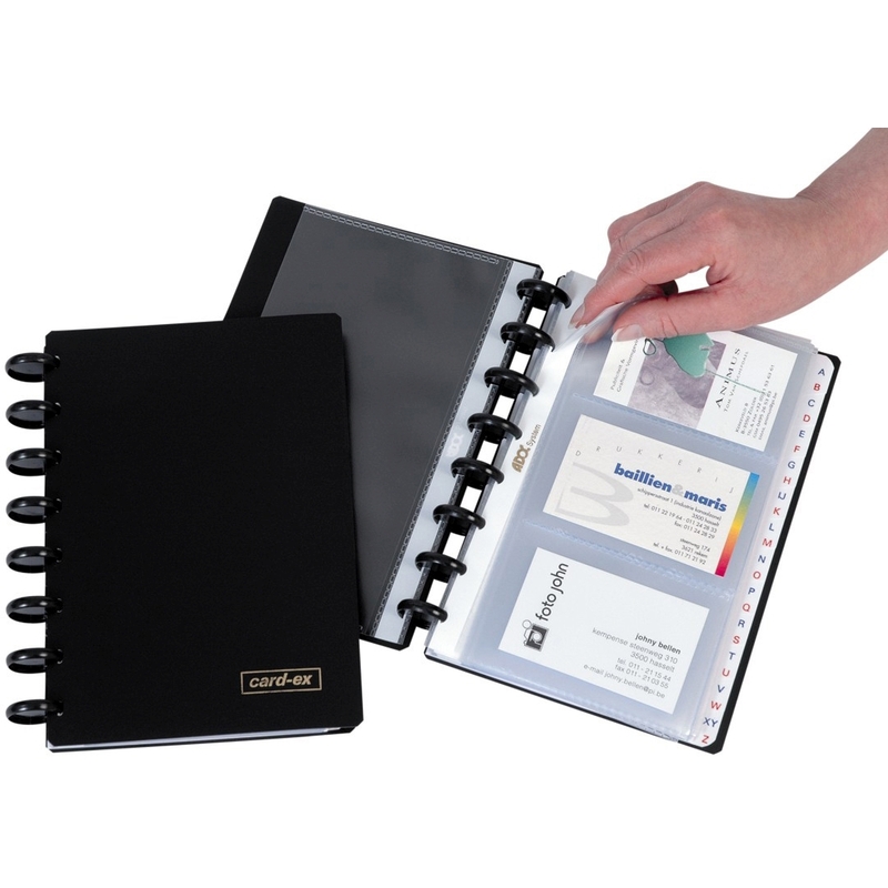 Adoc Visitenkartenalbum Card-Ex, 20 Taschen, schwarz