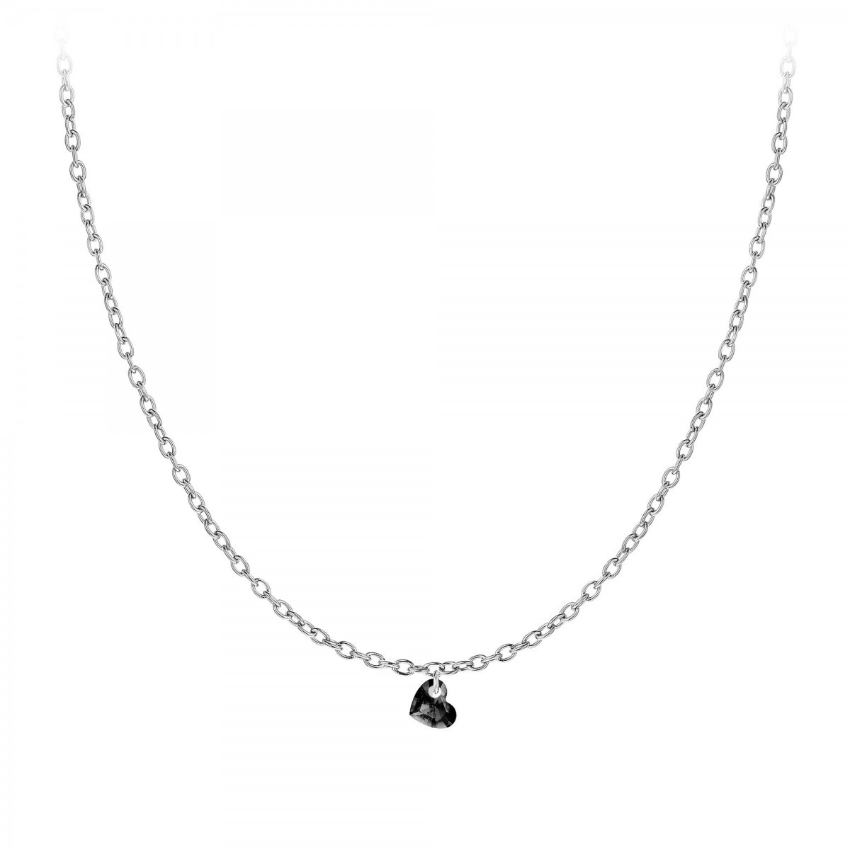 Chaine maille forçat et coeur SC Crystal