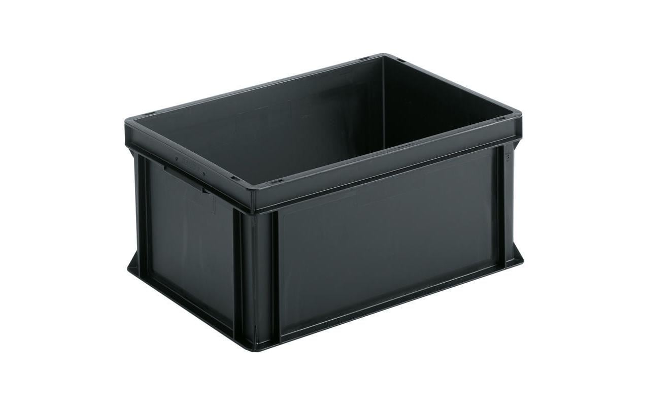 Stapelbehälter RAKO ESD 600 x 400 x 323 SchwarzStapelbox mit Muschelgriffen, Antistatisch