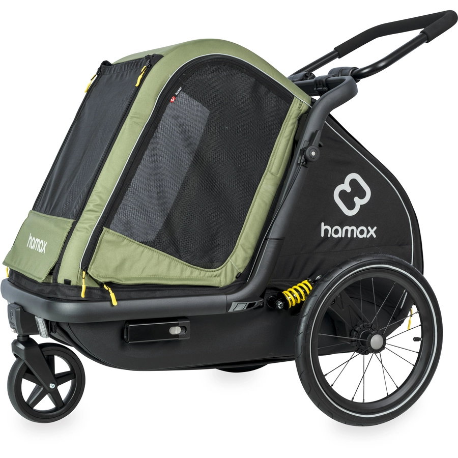 hamax Hundeanhänger Pluto M greenblack