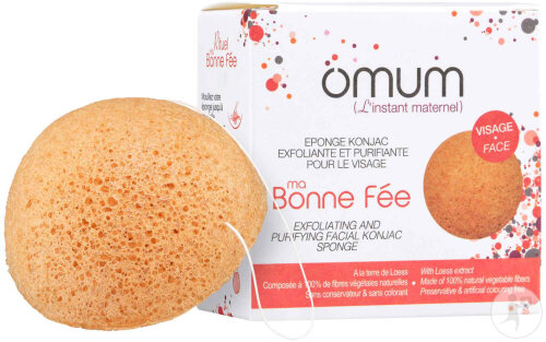 Omum Ma Bonne Fée Éponge Konjac Visage Demi-Lune 1 Pièce