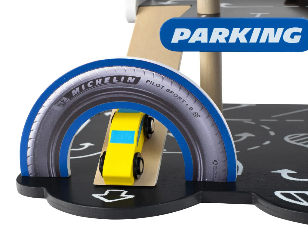 Theo Klein Michelin Parkhaus mit 3 Ebenen, Holz