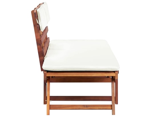 VIDAXL - Banc de jardin avec coussins 2-en-1 190 cm bois solide d'aca...