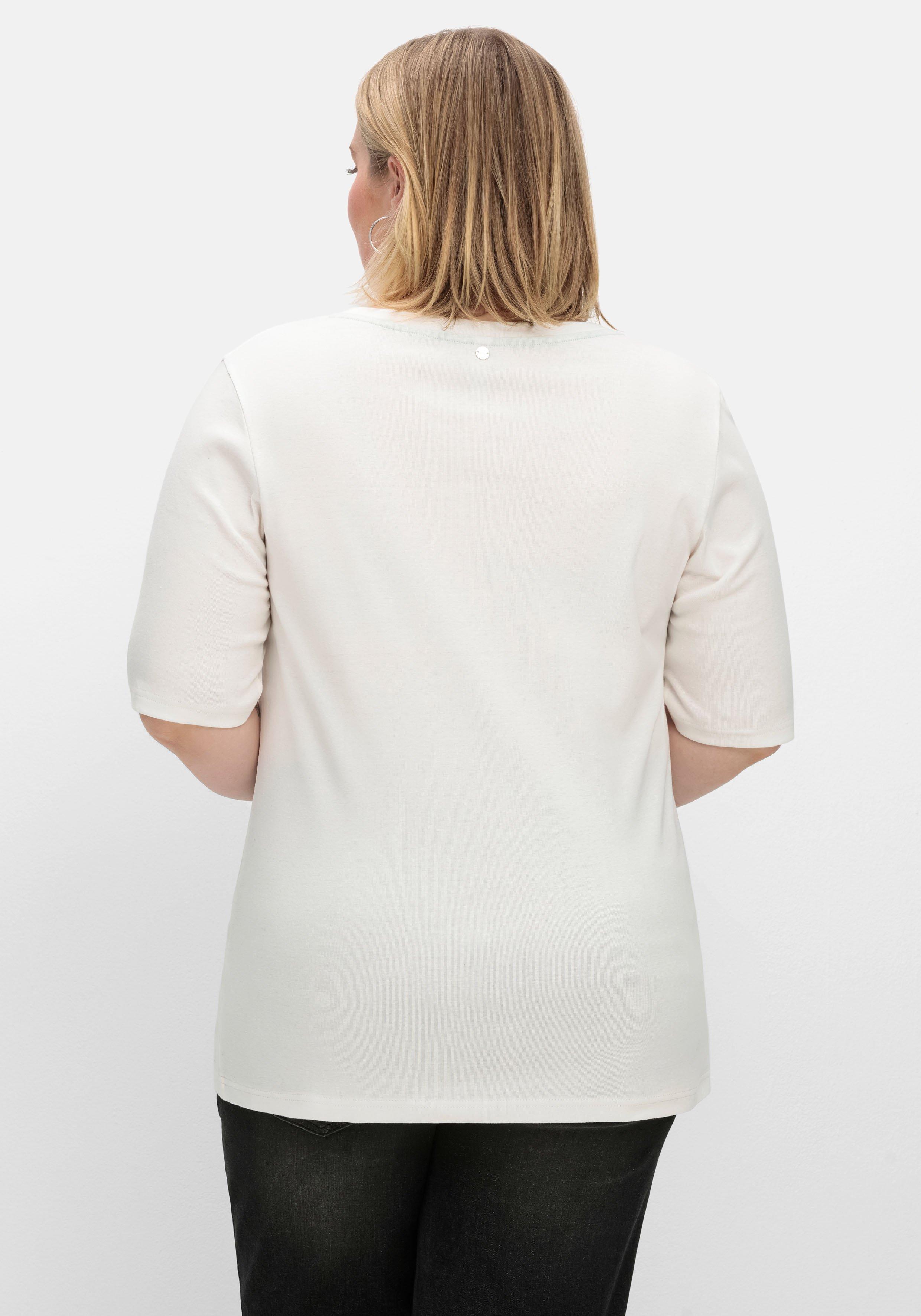 T-Shirt mit verlängertem Halbarm