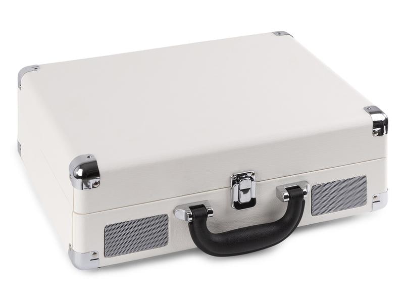 Fenton Plattenspieler mit Bluetooth RP115 Weiss Koffer-Plattenspieler mit Bluetooth