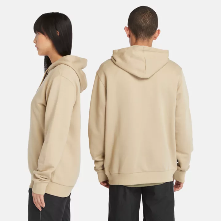 Sweat à capuche avec motif graphique unisexe en beige