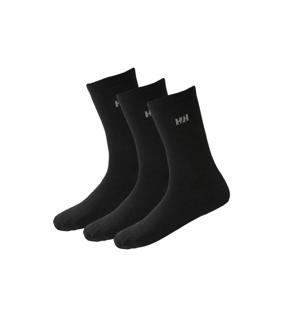 Helly Hansen Pacote com 2 Meias de Lã para Uso Diário, pretas