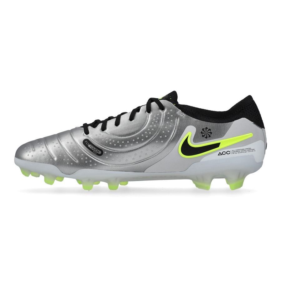 Nike Tiempo Legend 10 Elite FG Mad Voltage - Argenté/Noir/Jaune Fluo