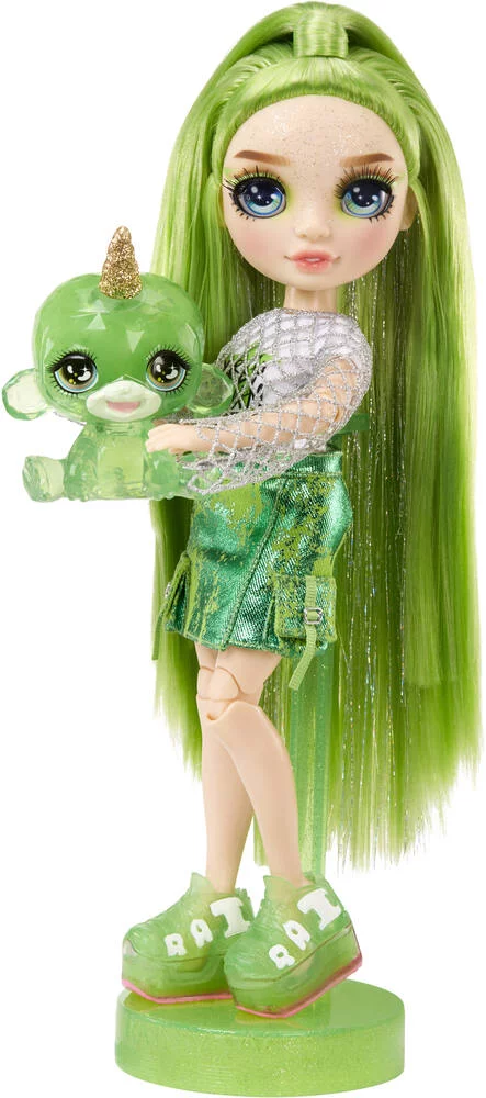 RAINBOW  -POUPEE MANNEQUIN  JADE 27 CM AVEC COMPAGNON ET ACCESSOIRES