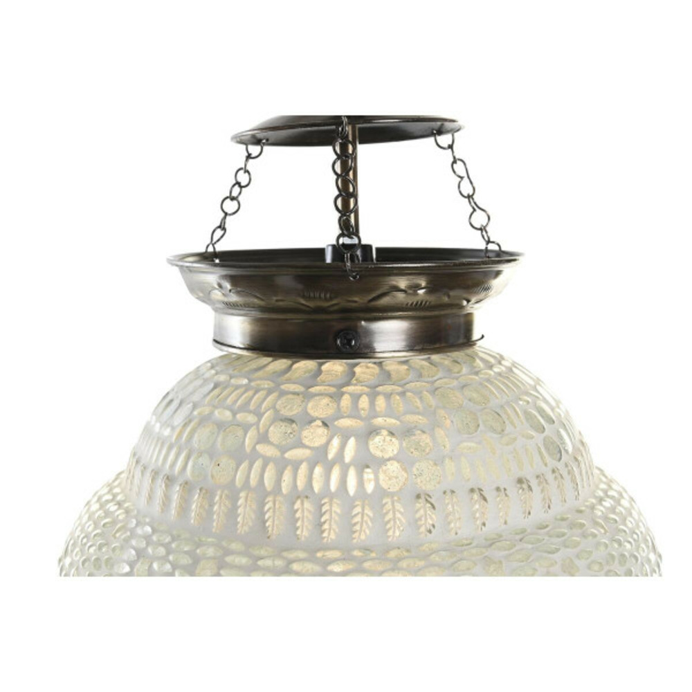 Suspension verre métal blanc 25 w (23 x 23 x 33 cm)